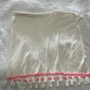 Lilly Pulitzer Womens white one shoulder cover up